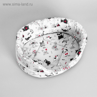 Лежанка поплин PerseiLine ЛЕ-2 №2 43 х 30 х 16 "песики"