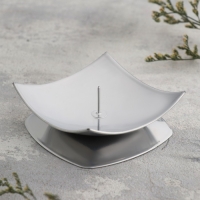 Подсвечник "Кварта" металл на одну свечу, 7х2,7 см, хром