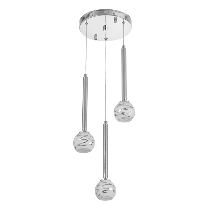 Светильник "Жаннетт" 3х3Вт G4 Хром 30х30х180см