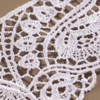 Воротник пришивной, гипюровый, 21 × 6 см, цвет белый Воротник пришивной, гипюровый, 21 × 6 см, цвет белый