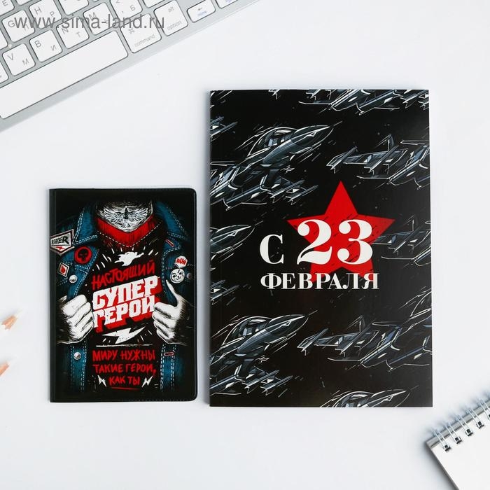 Подарочный набор &laquo;Всегда на высоте&raquo;: обложка для паспорта ПВХ и ежедневник А5 80 листов