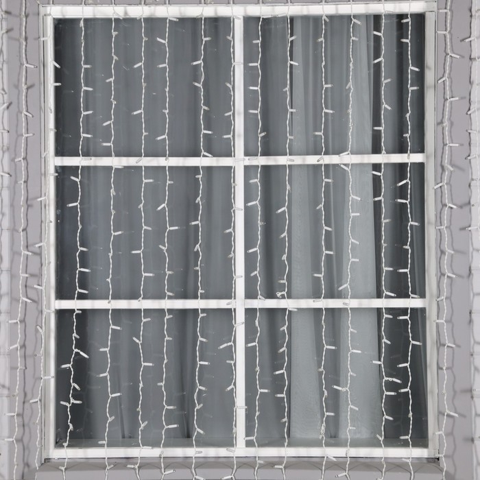 Гирлянда &laquo;Занавес&raquo; 2 &times; 3 м, IP65, УМС, белая нить, 760 LED, свечение белое, мерцание белым, 220 В