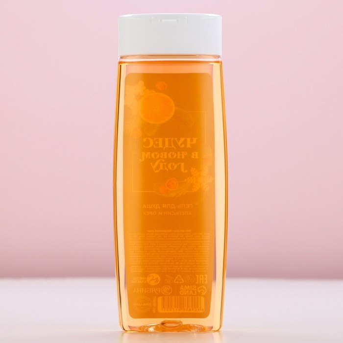 Гель для душа &laquo;Чудес в Новом Году!&raquo;, 250 мл, аромат апельсина и орехов, ЧИСТОЕ СЧАСТЬЕ