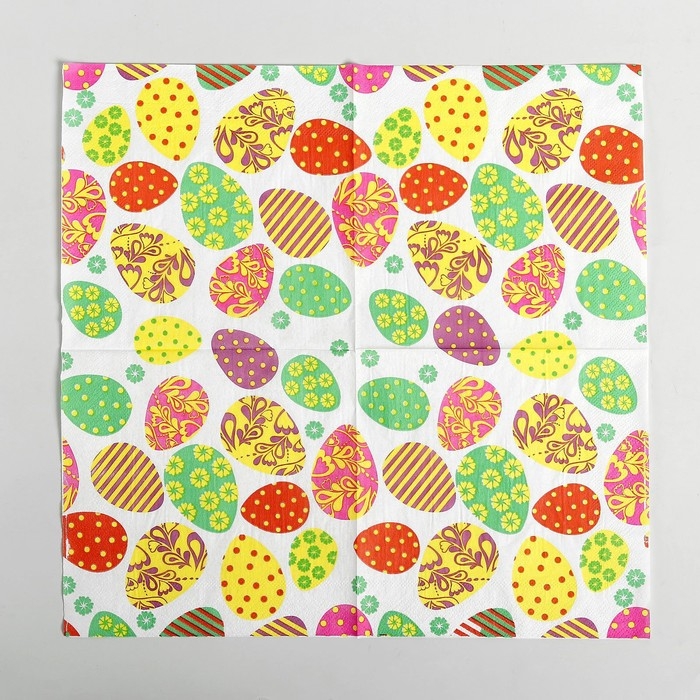 Салфетки бумажные &laquo;Пасхальные яйца&raquo;, 33х33 см, набор 20 шт.