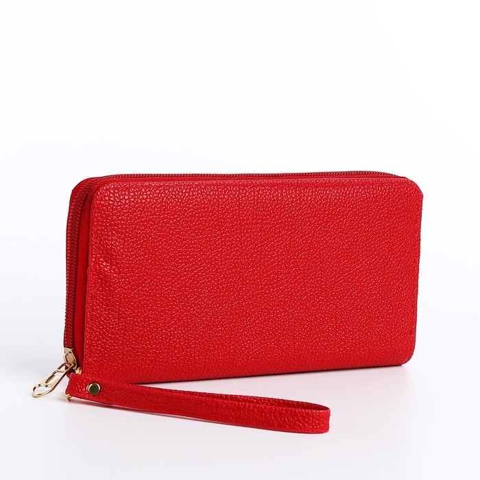 Кошелёк женский на молнии, цвет тёмно-красный