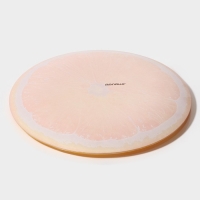 Тарелка стеклянная Доляна &laquo;Сочный апельсин&raquo;, d=20 см, цвет оранжевый