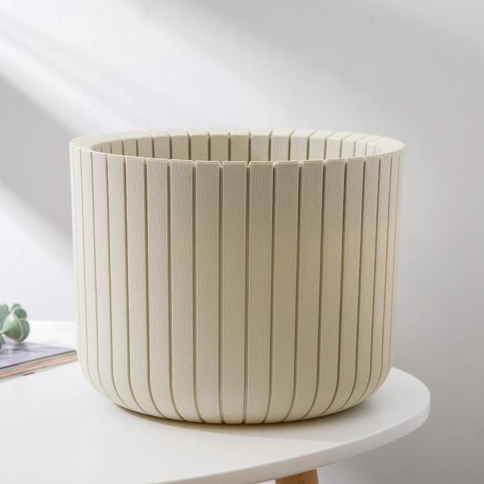 Кашпо &laquo;Шато&raquo;, 8 л, цвет белый ротанг