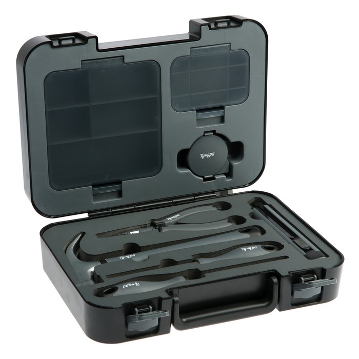 Набор инструментов универсальный ТУНДРА ПРОФИ, кейс с органайзерами, 6 предметов Набор инструментов универсальный ТУНДРА ПРОФИ, кейс с органайзерами, 6 предметов