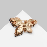 Брошь &laquo;Бабочка&raquo; крупная, цвет золото
