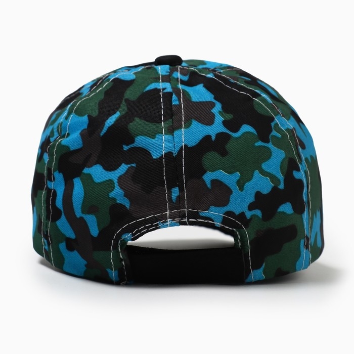 Кепка детская MINAKU Кепка детская MINAKU "Камуфляж" цвет зелёный-голубой, размер 44-46