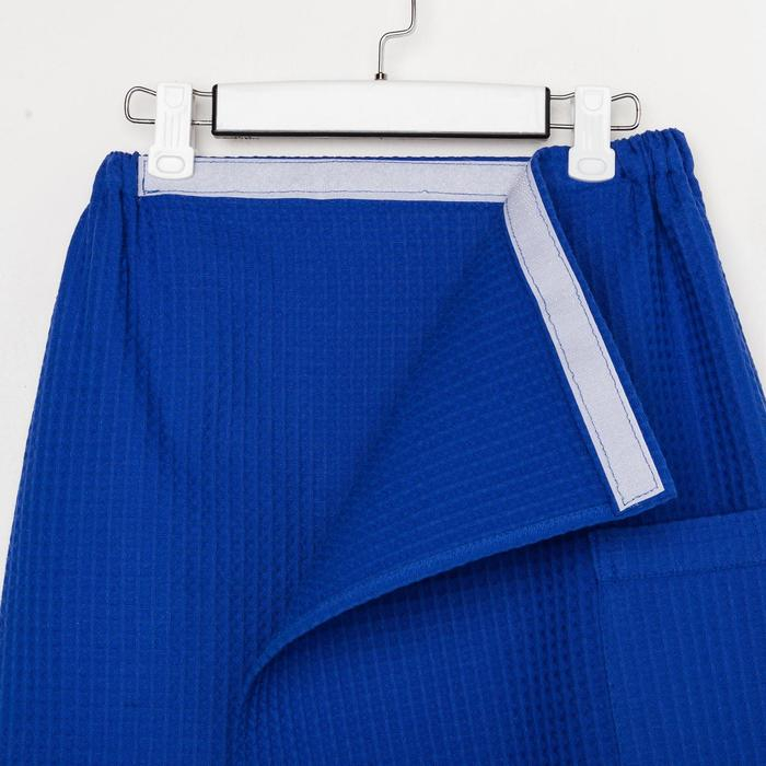 Полотенце банное Этель &laquo;Килт&raquo; с карманом 60*140 см. цв. ярко-синий, 100% хл, вафля 240 г/м2