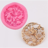 Молд силикон "Птички в цветочных ветвях" 6,5 см Молд силикон "Птички в цветочных ветвях" 6,5 см