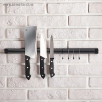 Держатель для ножей магнитный Доляна &laquo;Линия&raquo;, с крючками, 51 см