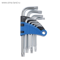 Набор ключей ТУНДРА, TORX Tamper, CrV, TT10 - TT50, 9 шт. Набор ключей ТУНДРА, TORX Tamper, CrV, TT10 - TT50, 9 шт.