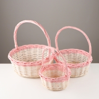 Набор корзин, 3 шт, 36&times;14&times;39 см, 32&times;12&times;34 см, 27&times;11&times;29 см, ива