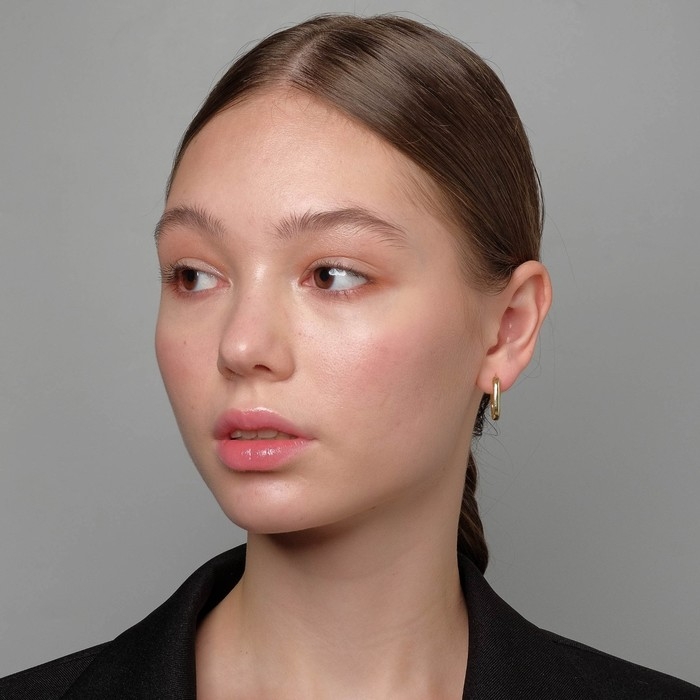 Серьги металл &laquo;Полукруг&raquo; закрытие, цвет жёлтое золото