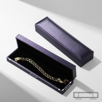 Футляр под браслет/цепочку/часы &laquo;Квадро&raquo; классический, 22&times;5,5 цвет фиолетовый