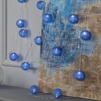 Гирлянда «Нить» 5 м с насадками «Клубки серые», IP20, прозрачная нить, 20 LED, свечение белое, 220 В Гирлянда «Нить» 5 м с насадками «Клубки серые», IP20, прозрачная нить, 20 LED, свечение белое, 220 В