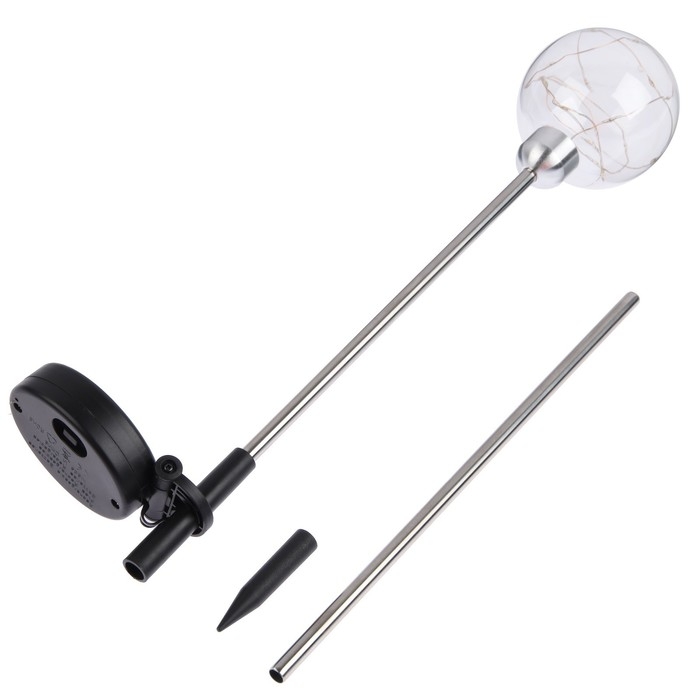 Садовый светильник на солнечной батарее &laquo;Шар&raquo;, 70 см, 20 LED, свечение белое