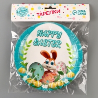 Тарелки бумажные &laquo;Светлой Пасхи&raquo; с зайкой, 6 шт.