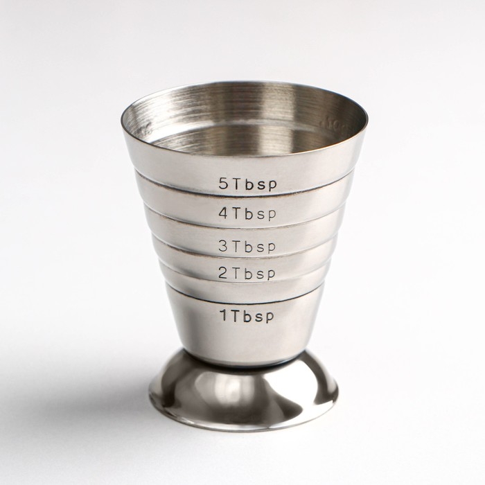 Джиггер с мерными делениями &laquo;Металлик&raquo;, 15/75 мл, нержавеющая сталь