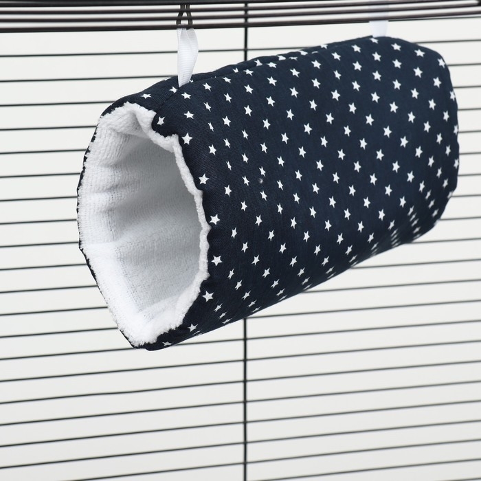 Домик Домик "Кольцо" для грызунов, 25*10*10 см, бязь флис, звезды