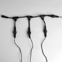 Гирлянда &laquo;Клип-лайт&raquo; 3 нити по 10 м, IP44, УМС, тёмная нить, 198 LED, свечение синее, 8 режимов, 24 В