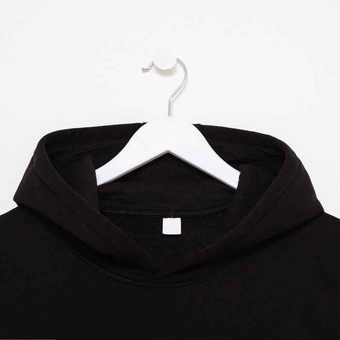 Худи мужское, цвет чёрный, размер 50