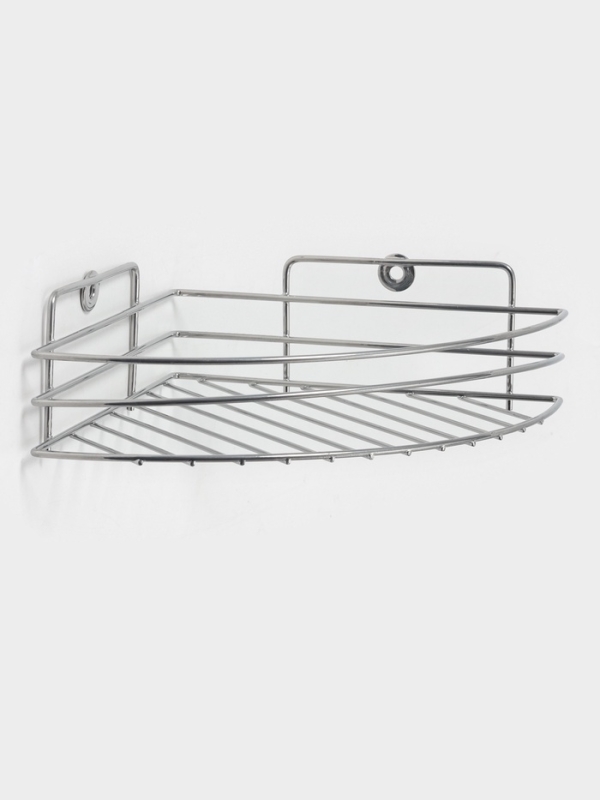 Полка угловая, 1 ярус, 19,5&times;10&times;21 см, цвет хром