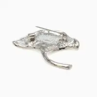 Брошь "Цветок каллы", цвет серебро