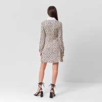 Платье женское с воротником MIST р. 50, бежевый Платье женское с воротником MIST р. 50, бежевый