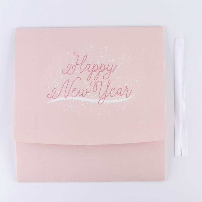 Коробка подарочная новогодняя складная двухсторонняя &laquo;Розовый Новый год&raquo;, 31 х 24.5 х 8 см, Новый год