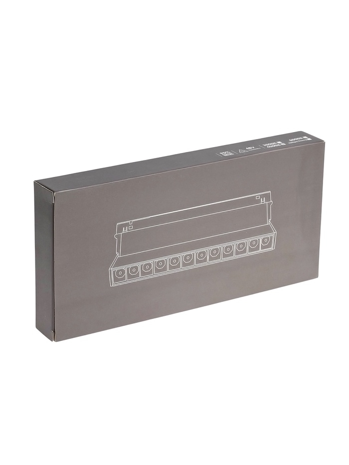 Трековый магнитный светильник, серия "Broad" LTL-058, 12 Вт, 960 Лм, 48В, 4000К, черный