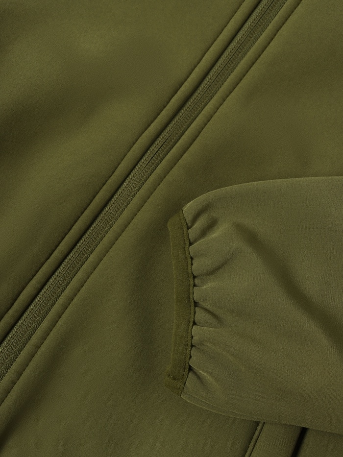 Ветровка демисезонная для мальчиков MINAKU из Softshell на флисе, непромокаемая, оливковый, рост 134 см