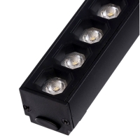 Трековый светильник, серия "Flat" FTL-003, 12Вт, 48В, 4000К, IP20, 260мм, черный