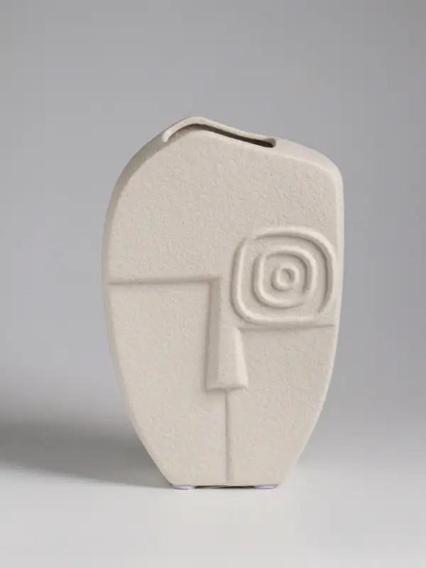 Ваза настольная керамика "Ачиль" 20,5х13 см, белый