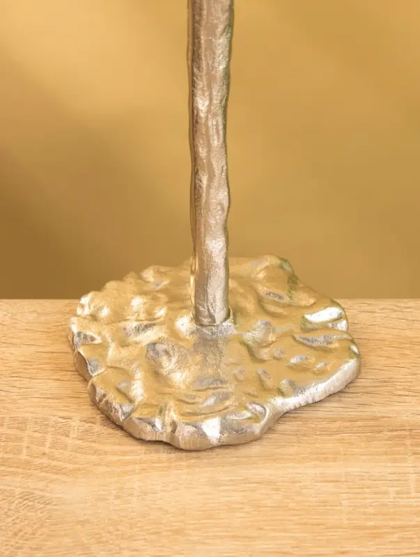 Подсвечник "Капель" алюминий 30 см, цв. серебро