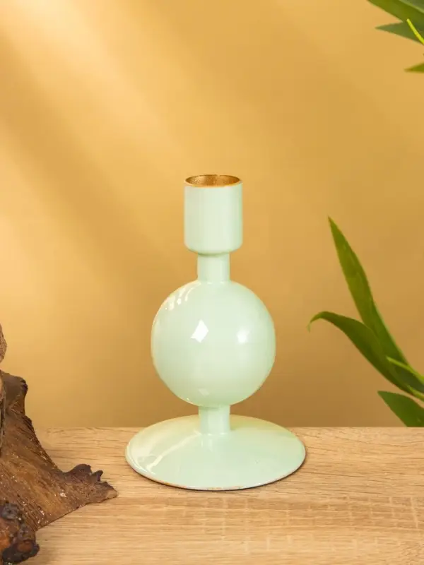 Подсвечник на 1 свечу "Мята" с 1 сферой 7,5х7,5х11,5 см