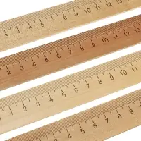 Набор 4 линейки деревянные (15 см, 20 см, 25 см, 30 см)