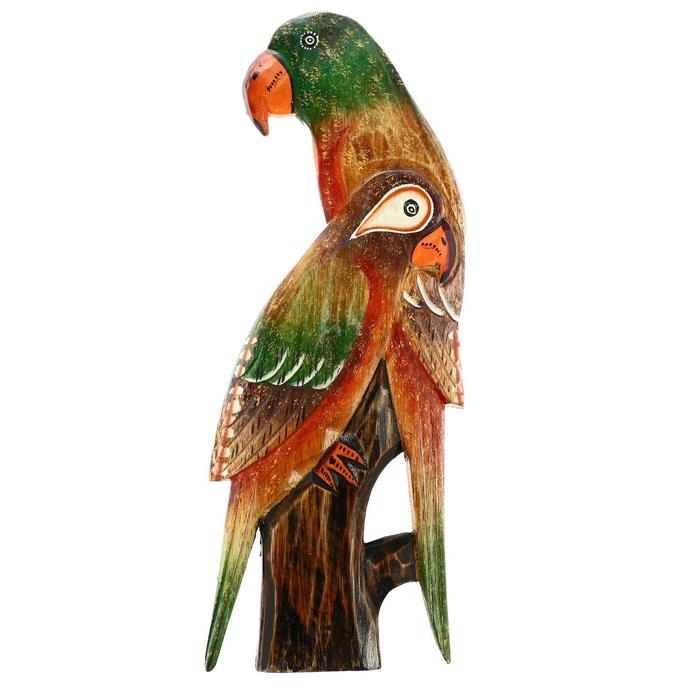 Панно "Попугайчики" дерево 20х2х50 см