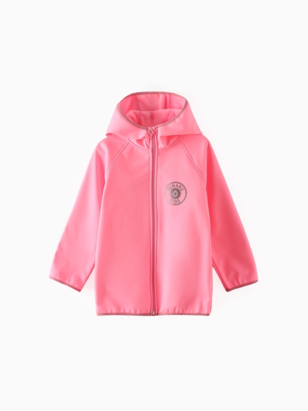 Ветровка с капюшоном для девочки MINAKU: SPACE, цвет розовый, рост 104 см