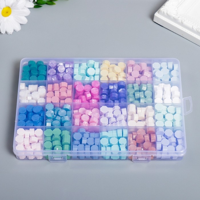 Набор сургуча Набор сургуча "Пастельная палитра" матовый+перламутр 24 цвета 19х13х2 см