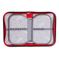 Пенал 3 секции, вкладка внутри, 140 х 210 х 40 мм, тканевый, Calligrata TOP Block "Дино"