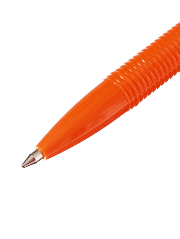 Ручка шариковая ErichKrause R-301 Orange Stick, узел 0.7 мм, чернила синие, длина линии письма 2000 метров, штрихкод на ручке