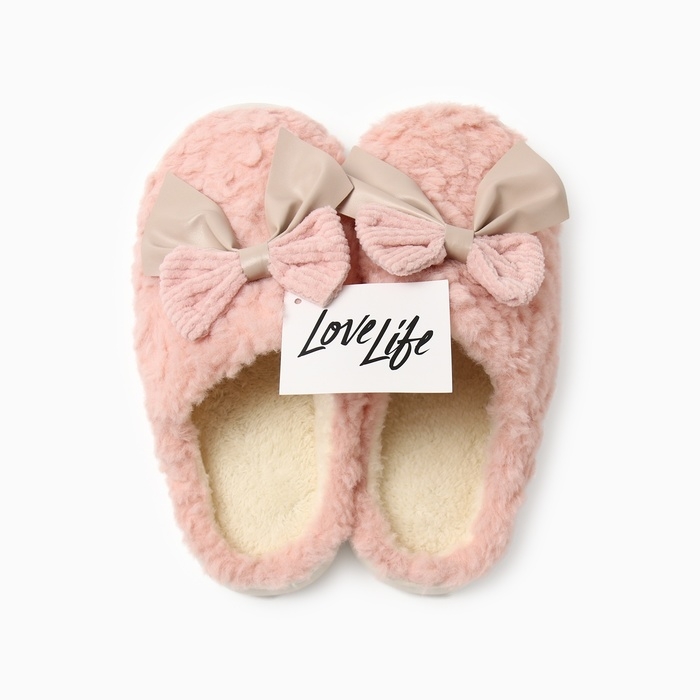 Тапочки женские, размер 36-37, цвет розовый