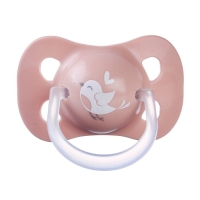 Соска - пустышка латексная классическая &laquo;Птичка&raquo;, от 0 мес., цвет розовый