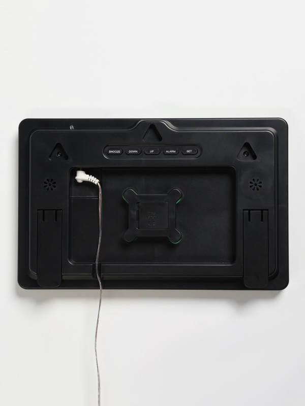 Часы настенные электронные, будильник, календарь, термометр, гигрометр, 15.8 х 3 х 24.8 см   1074710