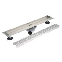 Трап линейный AFLORN AF20107-60, 600х70 мм, c флaнцeм своб. вращения 360&deg;, нерж. сталь