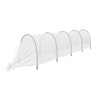 Парник прошитый, длина 4 м, 5 дуг из пластика, дуга L = 2.4 м, d = 16 мм, спанбонд 35 г/м&sup2;, &laquo;уДачный&raquo;