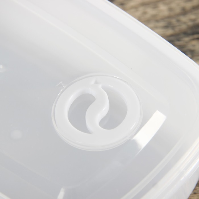 Набор ланч-боксов пластиковых &laquo;Розы&raquo;, 4 шт: 400 мл, 650 мл, 1 л, 1,5 л, цвет белый